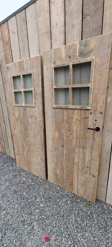 Unieke steigerhouten deuren – vouwdeuren - schuifdeur- poort beschikbaar voor biedingen