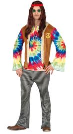 Hippie Kostuum Heren Gekleurd, Kleding | Heren, Nieuw, Verzenden