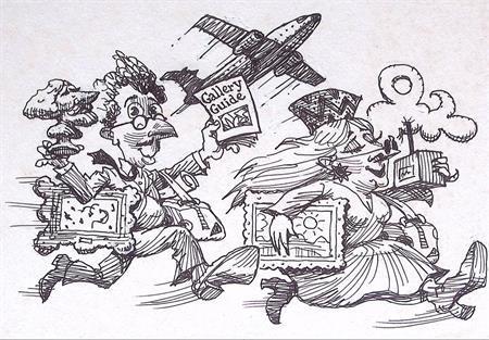 Pentekening Amerika - Strijd bij het Hooggerechtshof, Antiek en Kunst, Kunst | Tekeningen en Fotografie, Verzenden