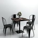 vidaXL Table de bistro MDF et acier Carré 80 x 80 x 75, Maison & Meubles, Tables | Tables à manger, Neuf, Verzenden