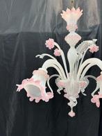 Lustre - Blanc rose transparent - Verre de Murano - 5 lampes, Antiek en Kunst, Antiek | Verlichting