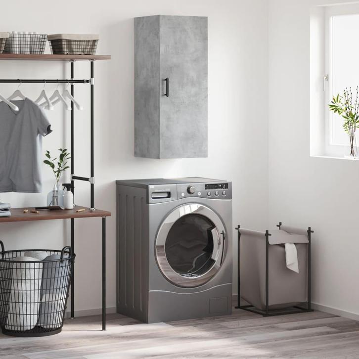 vidaXL Hangkast 34,5x34x90 cm betongrijs, Huis en Inrichting, Kasten | Dressoirs, Nieuw, Verzenden
