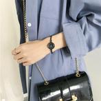 Vintage Horloge voor Dames - Luxe Kwarts Polshorloge Zwart, Handtassen en Accessoires, Verzenden, Nieuw, Stuff Certified®