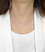 Halsketting - 18 karaat Witgoud - 0.14ct. tw. Diamant, Handtassen en Accessoires, Nieuw