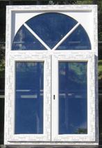 pvc raam , chassis , venster 105 x 161 creme / kwartsgrijs, Doe-het-zelf en Bouw, 75 tot 150 cm, Kunststof, Raamkozijn, Nieuw