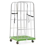 Gebruikte 2-Heks rolcontainer insteekhekken + 2 nylon, Doe-het-zelf en Bouw, Ophalen of Verzenden, Gebruikt