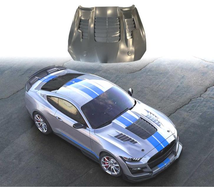 CAPOT FORD MUSTANG 18-23 LOOK GT500 KR ALUMINIUM, Auto-onderdelen, Carrosserie, Verzenden
