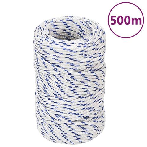 vidaXL Boot touw 2 mm 500 m polypropyleen wit, Doe-het-zelf en Bouw, IJzerwaren en Bevestigingsmiddelen, Nieuw, Verzenden
