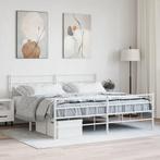 vidaXL Bedframe met hoofd- en voeteneinde metaal wit 180x200, Huis en Inrichting, Slaapkamer | Bedden, Verzenden, Nieuw