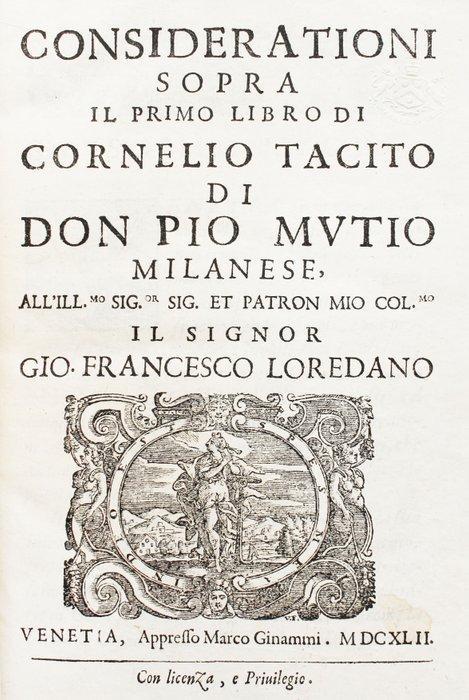 Muzio - Cornelio Tacito - 1642, Antiek en Kunst, Antiek | Boeken en Manuscripten