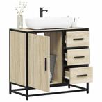 vidaXL Wastafelkast 65x33x60 cm bewerkt hout sonoma, Huis en Inrichting, Verzenden, Nieuw
