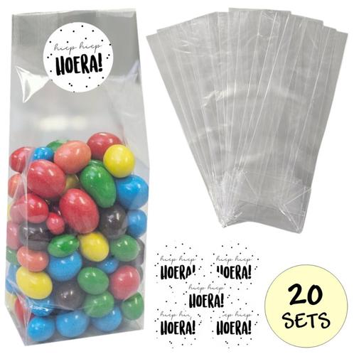 Fako Bijoux® - Uitdeelzakjes Met Sluitstickers - 20 Stickers, Divers, Emballage cadeau, Envoi