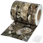 tectake PVC privacyfolie met bevestigingsclips - 35 m, stone, Verzenden, Nieuw