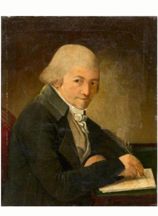 Franse school (XVIII), Naar - Portret van een man met een, Antiek en Kunst, Kunst | Schilderijen | Klassiek