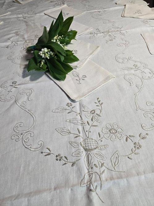 Nappe (25)  - 265 cm - 165 cm, Antiek en Kunst, Antiek | Tapijten, Tafelkleden en Textiel