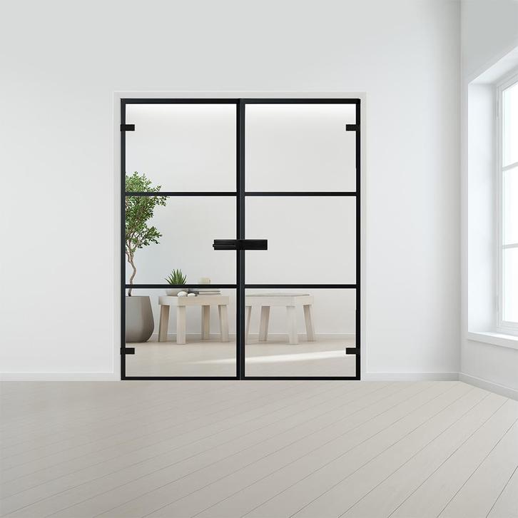 Steel look dubbele deur voor stomp kozijn, Doe-het-zelf en Bouw, Deuren en Vliegenramen, Nieuw, Verzenden