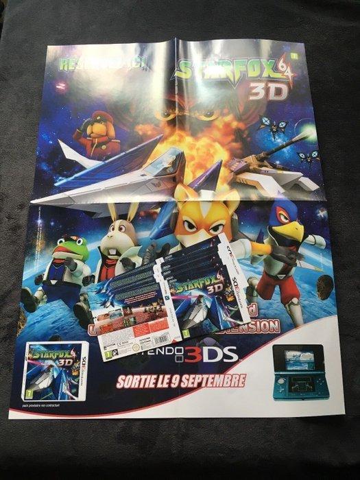 Nintendo - 3DS - PLV Poster Nintendo 3DS Kit Starfox 64 3D -, Consoles de jeu & Jeux vidéo, Consoles de jeu | Accessoires Autre