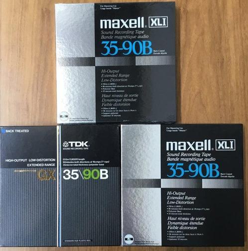 Maxell / TDK - 35-90B opnametapes voor bandrecorders, drie, Audio, Tv en Foto, Radio's
