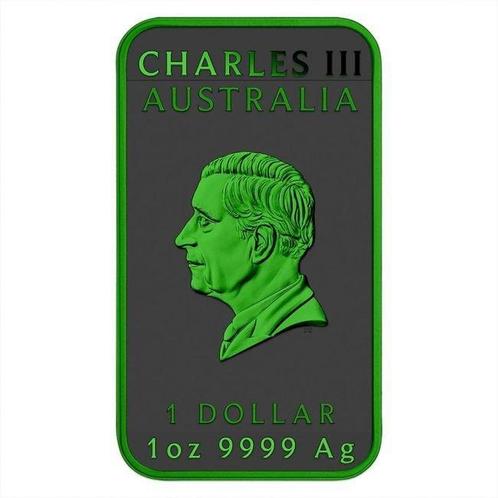 Australie. 1 Dollar 2024- 1 oz Rectangle Dragon Cyber, Postzegels en Munten, Edelmetalen en Baren