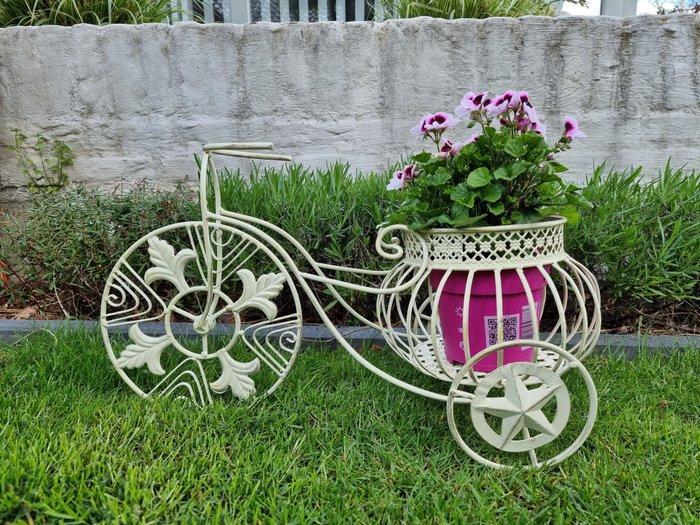 Bloempot - Metaal, IJzer - Bike flower pot, Antiquités & Art, Curiosités & Brocante