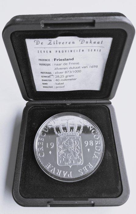 Nederland. Zilveren Dukaat 1998 (PROOF) Friesland  (Zonder, Postzegels en Munten, Munten | Nederland