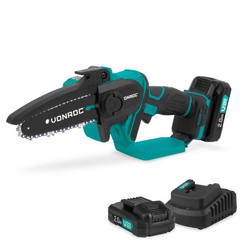 Mini Kettingzaag 20V – 152mm| Incl. 2x 2.0Ah accu’s en, Tuin en Terras, Hand-tuingereedschap, Nieuw, Verzenden