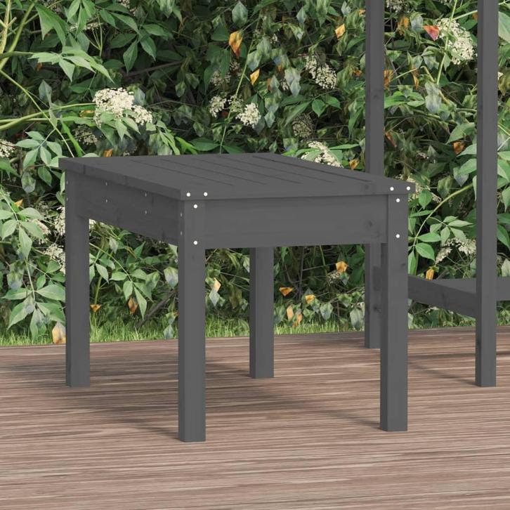 vidaXL Tuinbank 80x44x45 cm massief grenenhout grijs, Tuin en Terras, Tuinsets en Loungesets, Nieuw, Verzenden