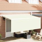 vidaXL Inklapbare Luifel Crème 400 x 200 cm Polyester en, Tuin en Terras, Verzenden, Nieuw