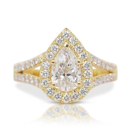 Bague - 18 carats Or jaune -  1.81ct. tw. Diamant, Handtassen en Accessoires, Ringen