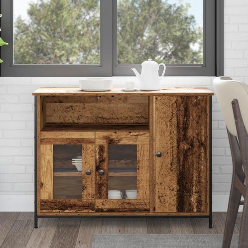 vidaXL Serre Old Wood 100x35x75 cm Engineered Wood, Maison & Meubles, Armoires | Dressoirs, Envoi
