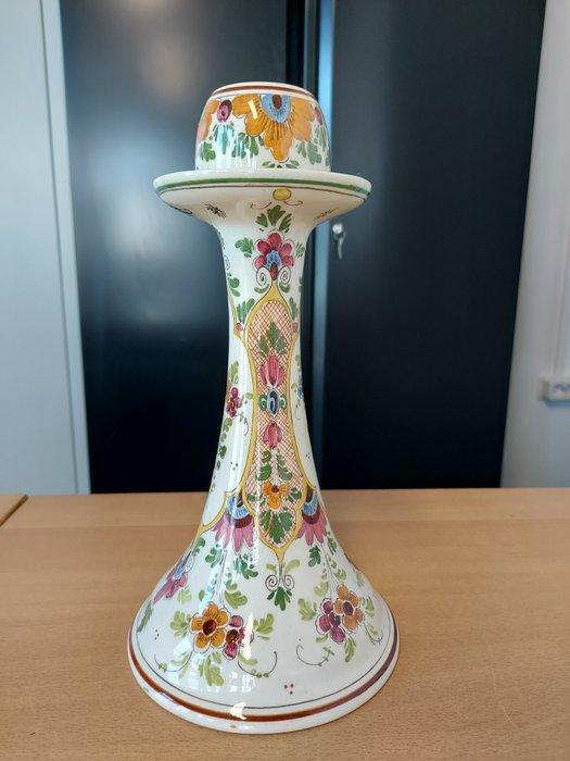 Ivora Gouda - Kandelaar (2) - Aardewerk - Gekleurd Delfts, Antiquités & Art, Antiquités | Verre & Cristal