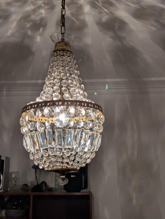 Plafondlamp - Kristal - H : 94 cm, Antiek en Kunst, Antiek | Overige Antiek
