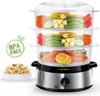 Aigostar Stoomkoker 9L - met Timer - 800W - 3 Lagen - RVS •, Verzenden, Nieuw