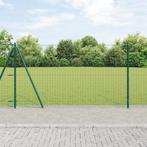vidaXL Hekpalen met voetplaten 52 stuks Ø32mm 68,5cm, Verzenden, Nieuw