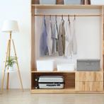 vidaXL Opbergbox 50x30x25 cm stof grijs, Verzenden