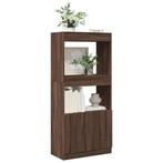 vidaXL Hoge kast 63x33x140 cm bewerkt hout bruin, Huis en Inrichting, Kasten | Boekenkasten, Verzenden, Nieuw