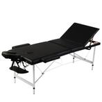 vidaXL Inklapbare massagetafel 3 zones met aluminium frame, Sports & Fitness, Produits de massage, Verzenden