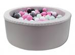 Ballenbak met 200 ballen - roze, wit, grijs & zwart - 90..., Kinderen en Baby's, Nieuw, Ophalen of Verzenden