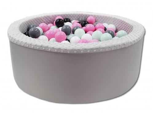 Ballenbak met 200 ballen - roze, wit, grijs & zwart - 90..., Kinderen en Baby's, Speelgoed | Babyspeelgoed, Nieuw, Ophalen of Verzenden