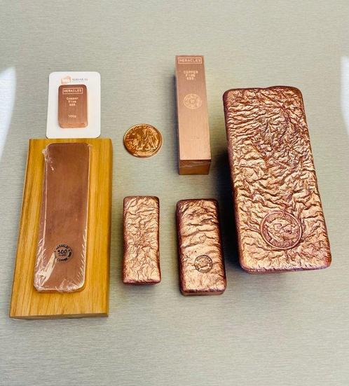 7,631 kilogrammes .999 - Copper - Fonderie Heracles - France, Postzegels en Munten, Edelmetalen en Baren