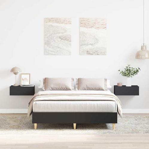 vidaXL Bedframe zonder matras 120x200 cm spaanplaat zwart, Huis en Inrichting, Slaapkamer | Bedden, Nieuw, Verzenden