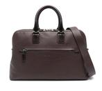 Santoni - Santoni logo-debossed leather laptop bag -, Nieuw