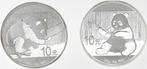 China. 10 Yuan 2016/2017 Panda, 2x30g (.999), Postzegels en Munten, Munten | Europa | Niet-Euromunten