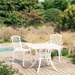 vidaXL 3-delige Bistroset gietaluminium wit, Tuin en Terras, Tuinsets en Loungesets, Verzenden, Nieuw