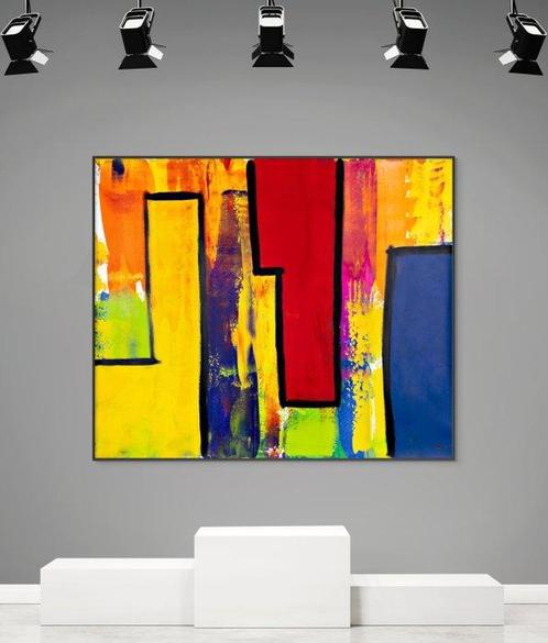 Christoph Prein - When Houses dance - XXL, Antiek en Kunst, Kunst | Schilderijen | Modern