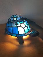 Tiffany stijl tafellamp turtle - Tafellamp - Glas-in-lood,, Antiek en Kunst