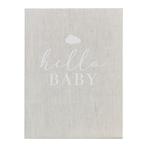 Grijze Gastenboek Hello Baby 16cm, Verzenden