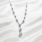 Zonder minimumprijs - Halsketting Verguld Tanzaniet - Topaas, Nieuw