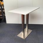 Sta-tafel, (hxbxd) 112x110x70 cm, wit - RVS