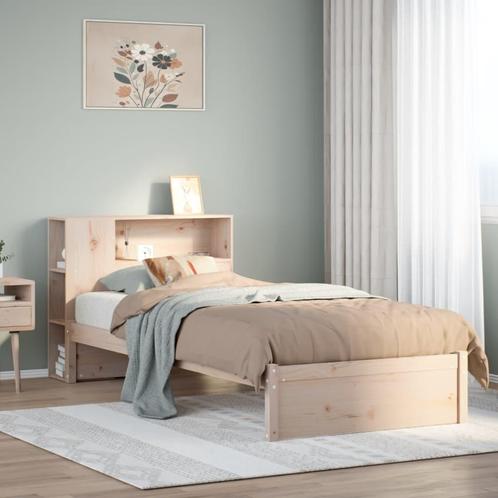vidaXL Bed met boekenkast zonder matras massief grenenhout, Huis en Inrichting, Slaapkamer | Bedden, Nieuw, Verzenden